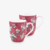 Pip Studio Flower Festival Kırmızı İkili Küçük Mug Seti 145 ml.