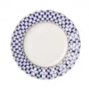 Imperial Porselen Lale Cobalt File Pasta Tabağı - 18 cm Dalga Kenar