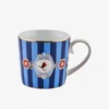 Pip Studio Love Birds Mavi Çizgili Madalyon Desenli Küçük Mug 150 ml