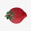 Bordallo Pinheiro Strawberries Kırmızı Seramik Servis Tabağı 21 Cm