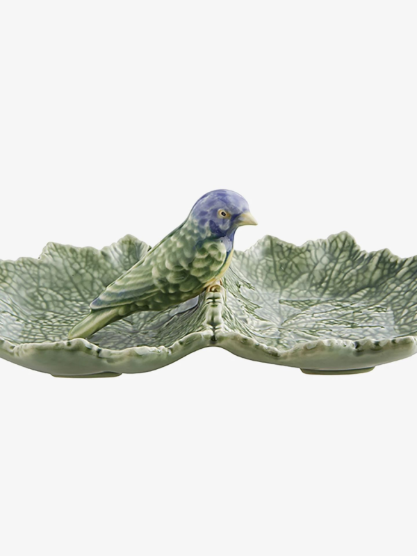 görsel_2026-04-12_181646735 Bordallo Pinheiro Geranium Yeşil Seramik Servis Tabağı 22 Cm