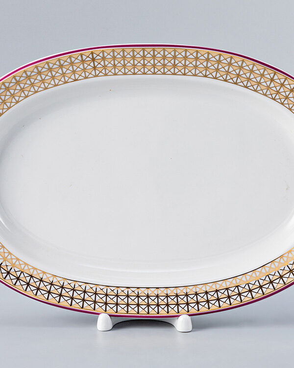 Imperial Porselen Oval Tabak 280 mm Gençlik Moskova Nehri